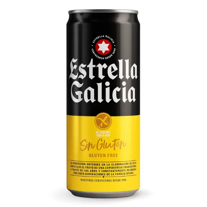 Estrella Galicia Glutenfri Lager øl  Dåse