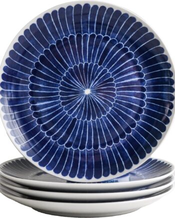 Götefors Porslin Selma Tallerken Blå Fjer  21 Cm   -pak