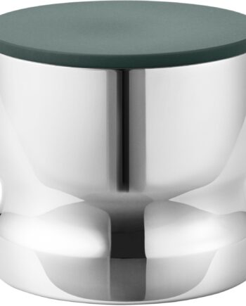 Georg Jensen Alfredo Opbevaringsboks Med Låg     Liter  Rustfrit Stål Grøn