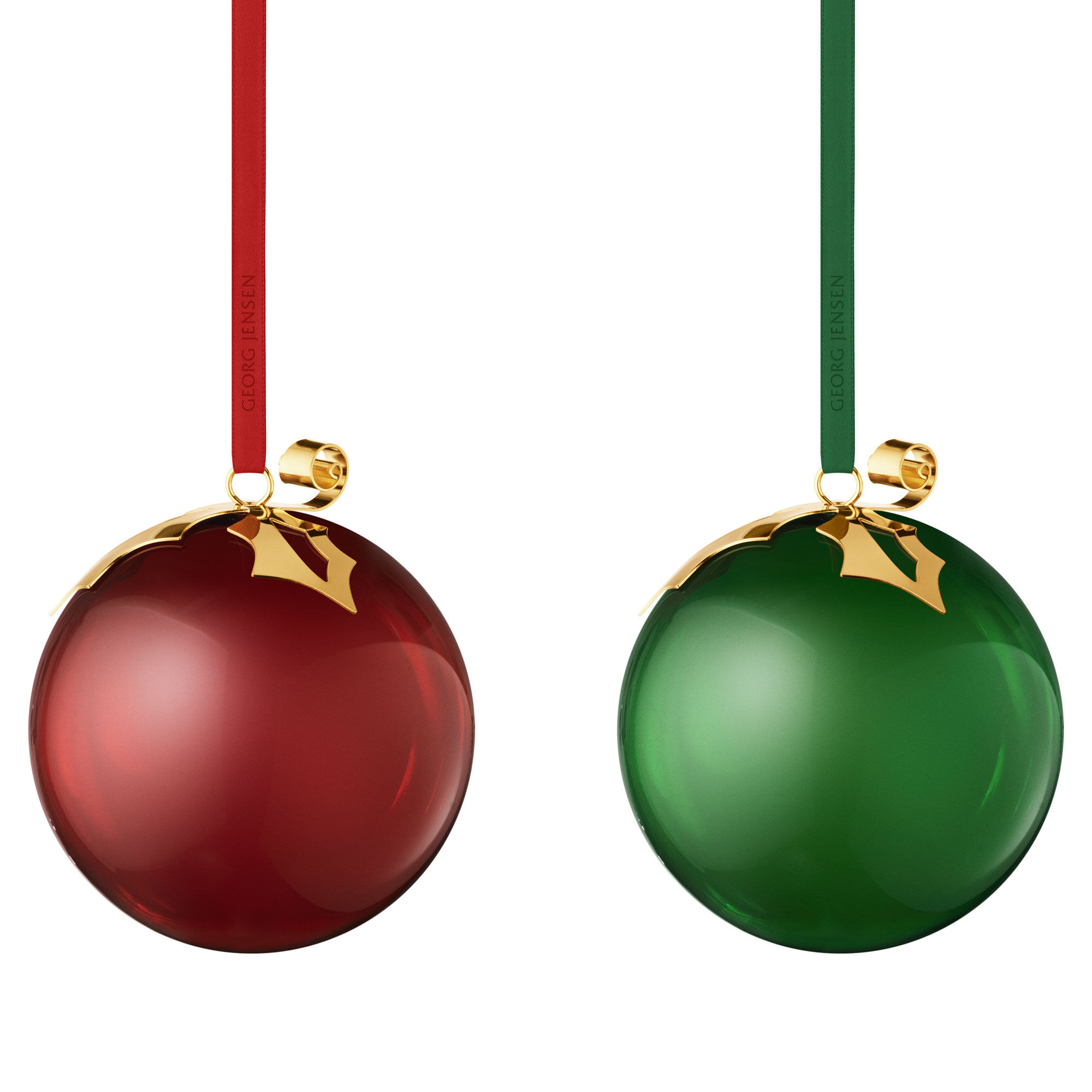 Georg Jensen Classic Christmas 2026 Glaskugler    Stk  Grøn Rød