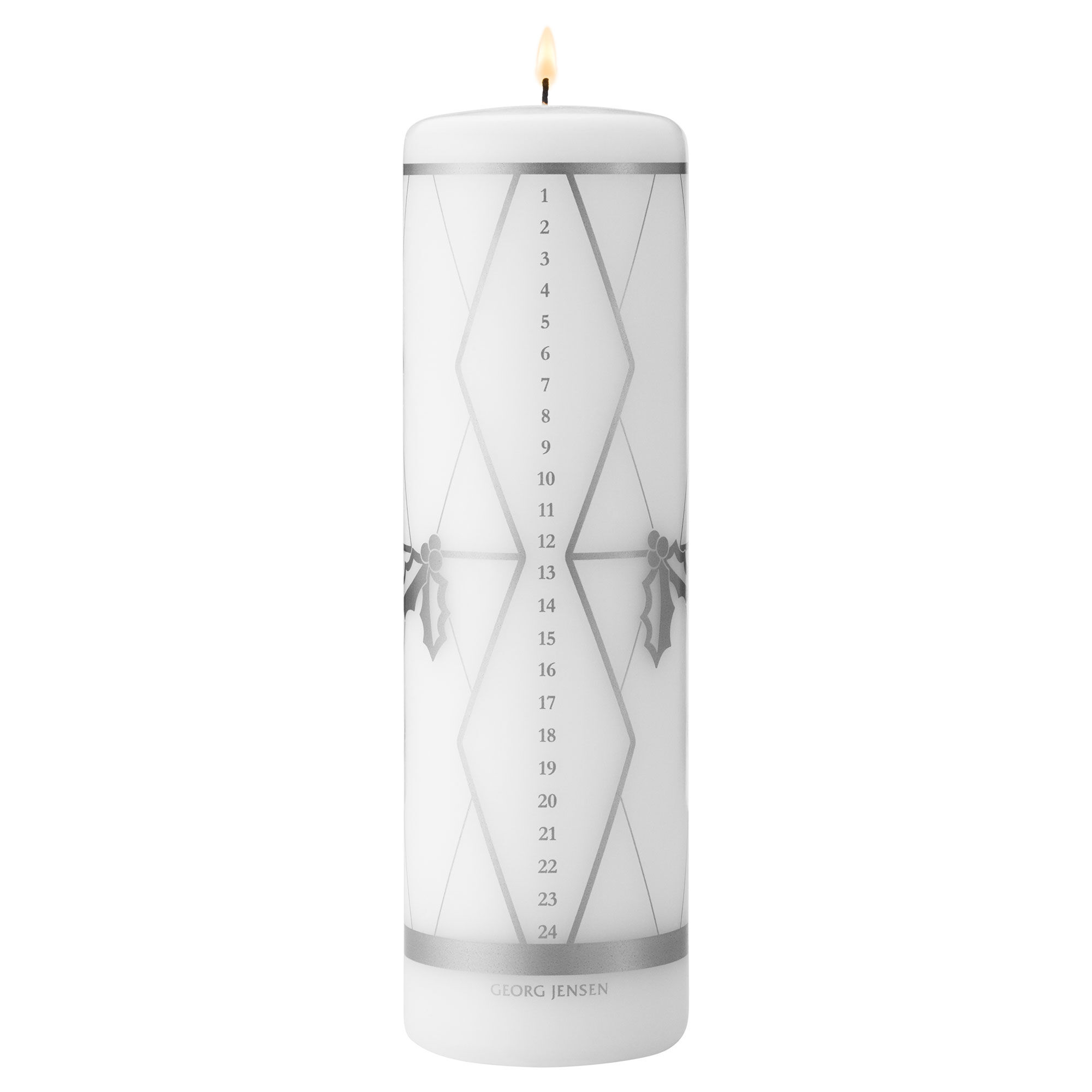 Georg Jensen Classic Christmas 2026 Kalenderlys  Sølvtryk
