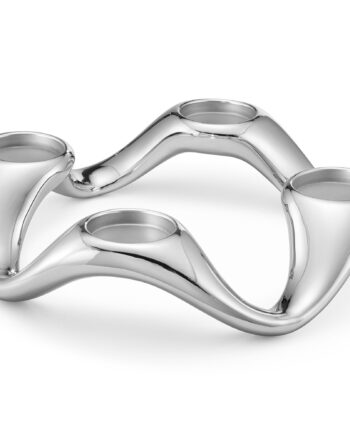 Georg Jensen Cobra Rund Lysestage  Rustfrit Stål