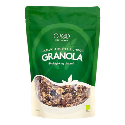 Glutenfri Granola Hazelnut Butter Og Choco Grød økologisk