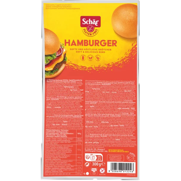 Glutenfri Hamburgerbrød Schär Obs Bedst Før 08-09-2026