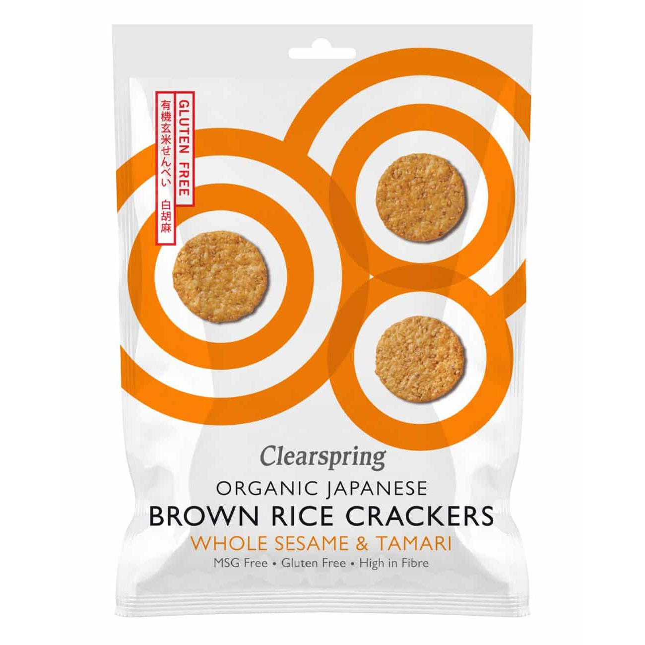 Glutenfri Ris Cracker   Sesam Og Tamari økologisk