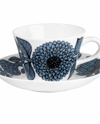 Gustavsberg Blå Aster Kaffekop Med Underkop  15 Cl