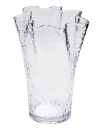 Hübsch Ruffle Vase  Klar