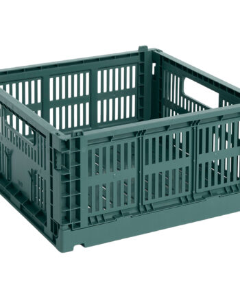 Hay Colour Crate Medium Square Opbevaringskasse  Mørkegrøn