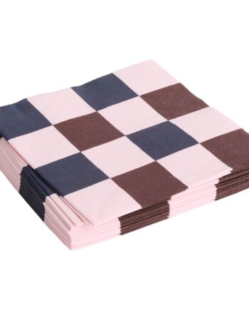 Hay Pattern Frokostserviet  Pink Bordeaux Sort