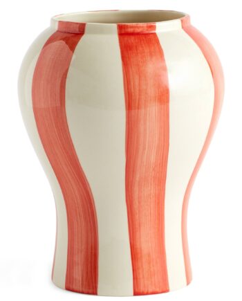 Hay Sobremesa Stripe Vase  Small  Rød