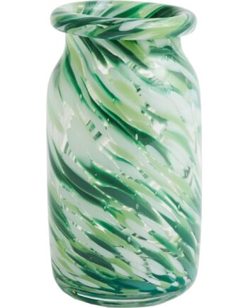 Hay Splash Vase Small  Green Swirl