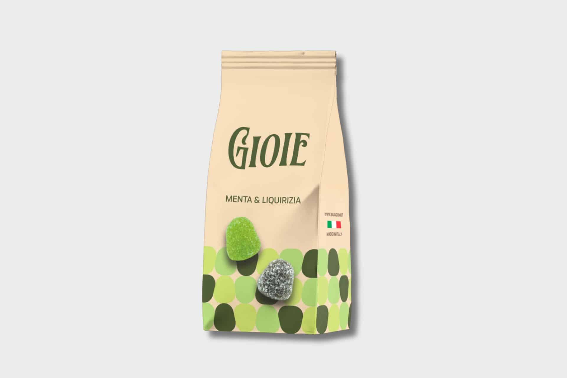 Italiensk Vingummi Mynte Lakrids Gioie Menta   Liquirizia Glutenfri