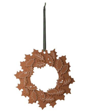 Kähler Gingerbread Julekrans ø18   Cm  Brun