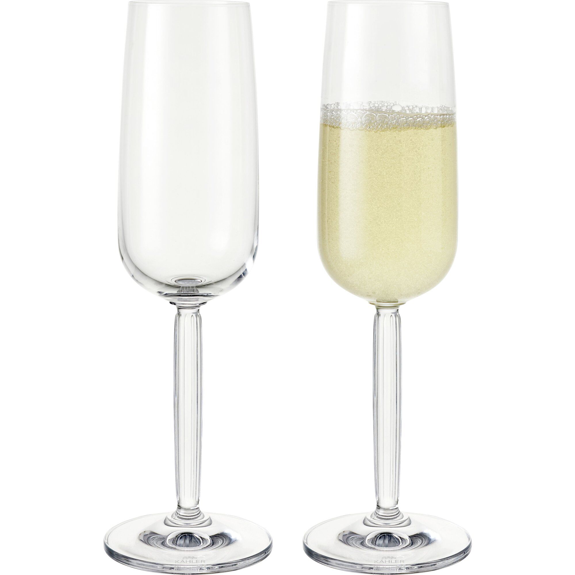 Kähler Hammershøi Champagneglas 24 Cl Klar Stk