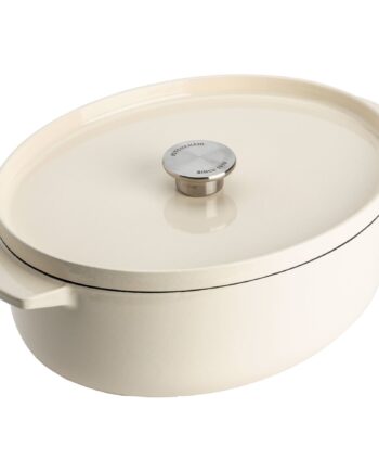 Kitchenaid Støbejernsgryde Oval 30 Cm      Liter  Almond Cream