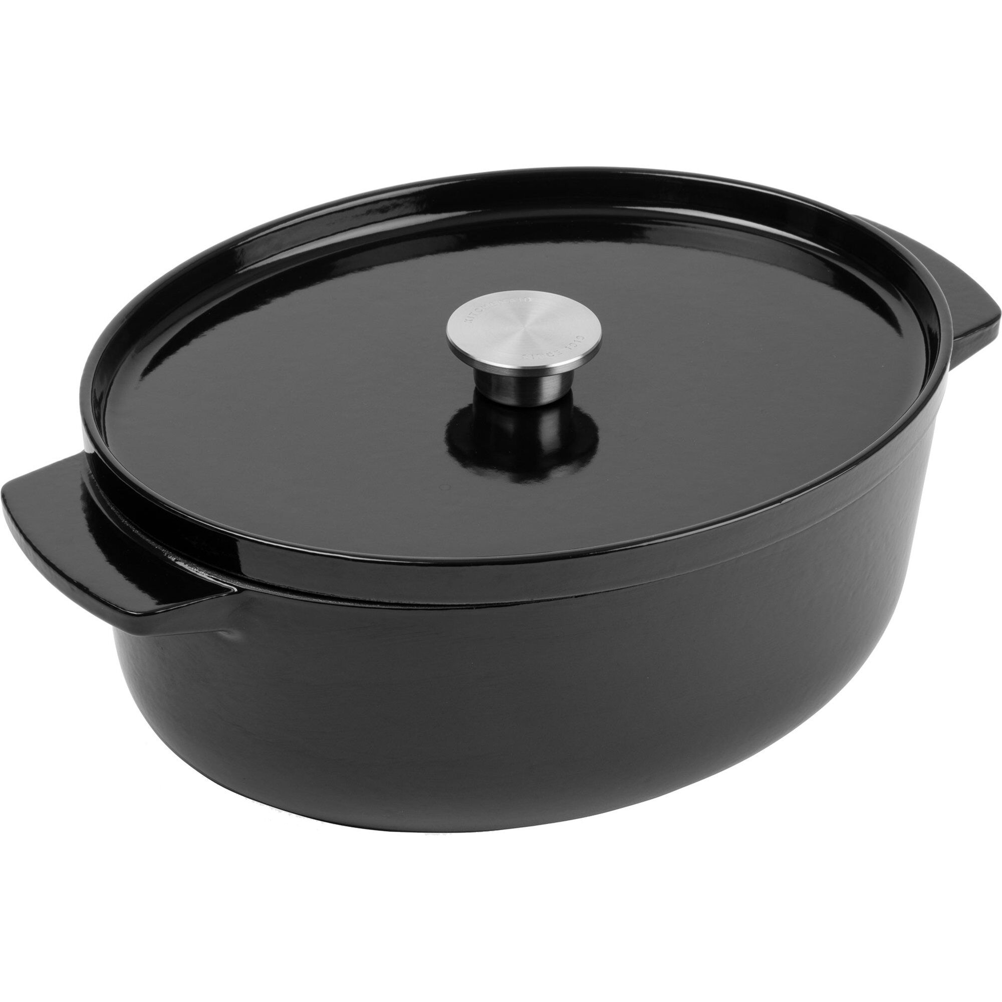 Kitchenaid Støbejernsgryde Oval 30 Cm Liter Onyx Black