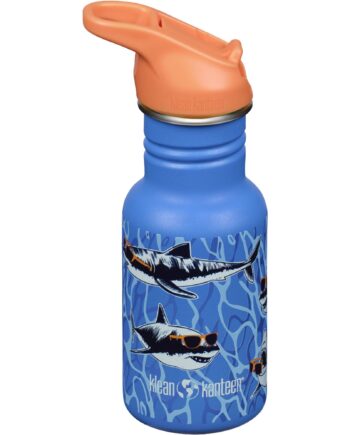 Klean Kanteen Kid Classic Narrow Flip Vandflaske 355 Ml  Sharks In Shades