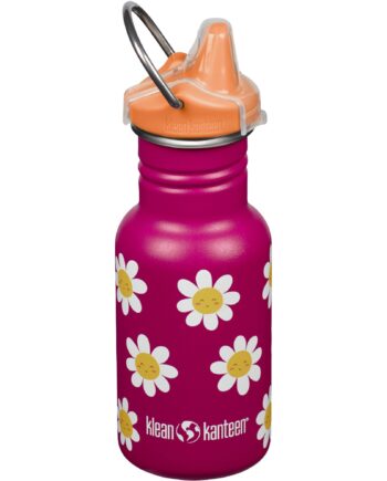 Klean Kanteen Kid Classic Narrow Sippy Børnekop Med Tud 355 Ml  Happy Flowers