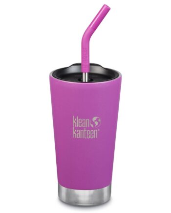Klean Kanteen Termokop Med Sugerørslåg  473 Ml  Berry Bright