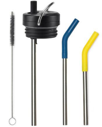 Klean Kanteen Tk Wide Twist Cap Straw Sæt  Sort
