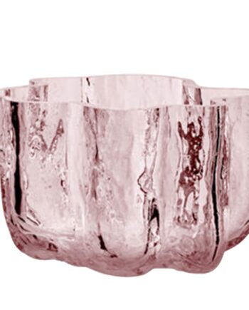 Kosta Boda Crackle Lysestage     Cm  Rosa