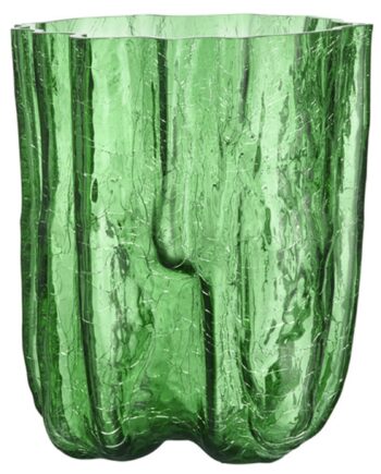 Kosta Boda Crackle Vase 270 Mm  Grøn
