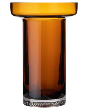 Kosta Boda Limelight Rose Vase 23 Cm  Amber