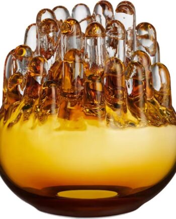 Kosta Boda Polar Lyslygte 20 Cm  Amber