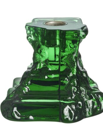 Kosta Boda Rocky Baroque Lysestage 95 Mm  Emerald Green