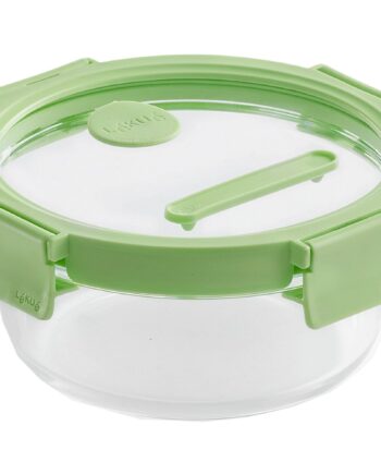 Lékué Rund Madkasse 650 Ml  Glas Grøn