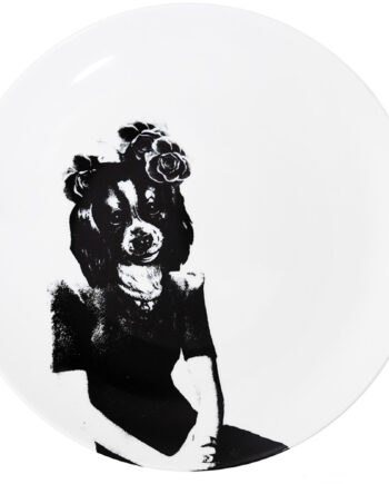 Lisa Bengtsson Os Kvinder Porcelænstallerken Mellem Tvilling Hund 26 Cm