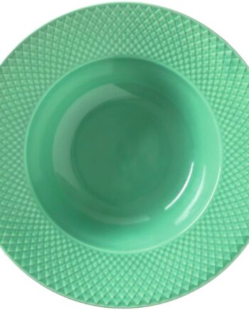 Lyngby Porcelæn Rhombe Color Dyb Tallerken 24   Cm Grøn