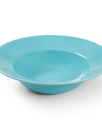 Lyngby Porcelæn Rhombe Color Dyb Tallerken  24   Cm  Turkis