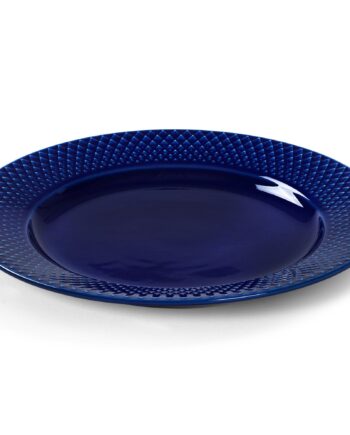 Lyngby Porcelæn Rhombe Color Frokosttallerken  23 Cm  Mørkeblå