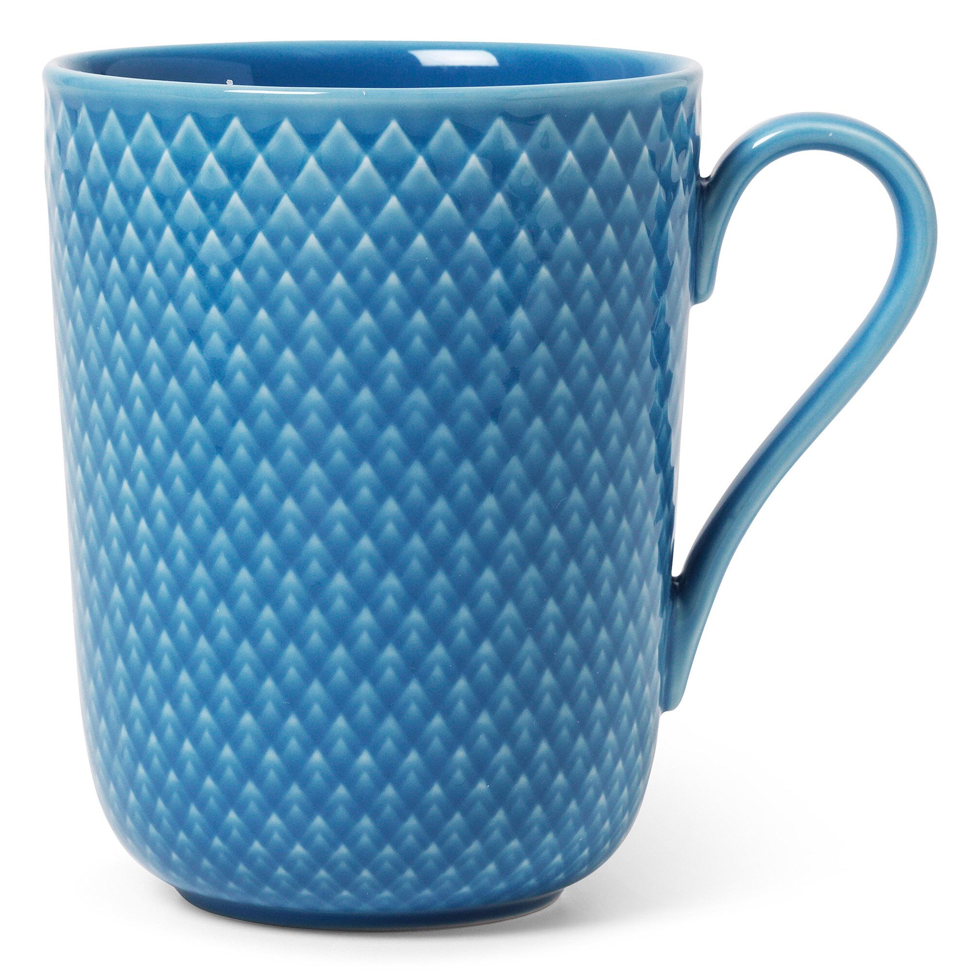 Lyngby Porcelæn Rhombe Color Krus Med Hank 33 Cl Blå