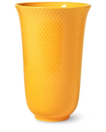 Lyngby Porcelæn Rhombe Color Vase  20 Cm  Gul