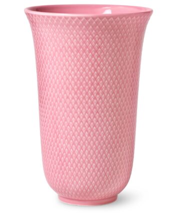 Lyngby Porcelæn Rhombe Color Vase  20 Cm  Rosa