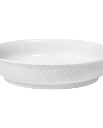 Lyngby Porcelæn Rhombe Desserttallerken  Hvid  16 Cm