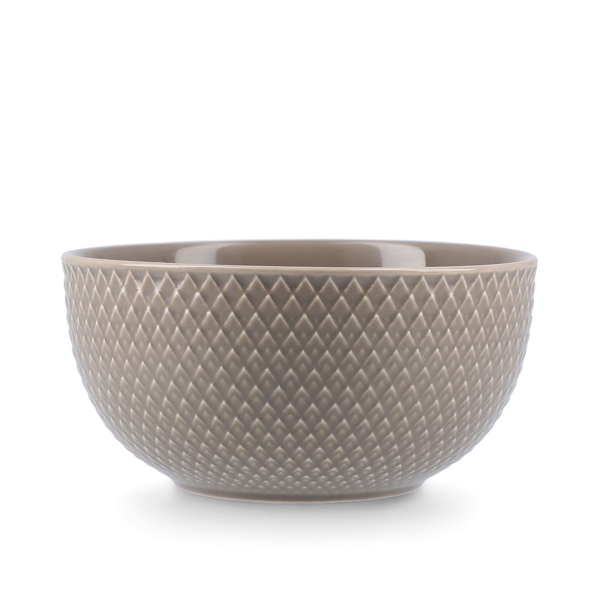 Lyngby Porcelæn Rhombe Earth Skål ø13 Cm  Clay