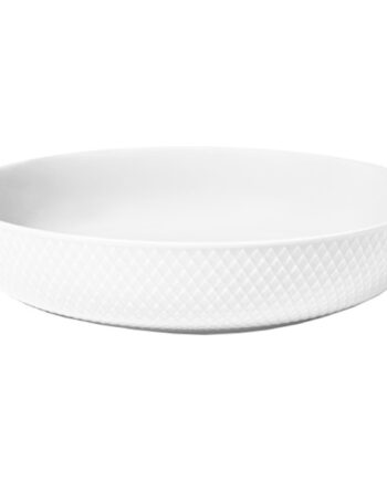 Lyngby Porcelæn Rhombe Serveringsskål 28 Cm  Hvid