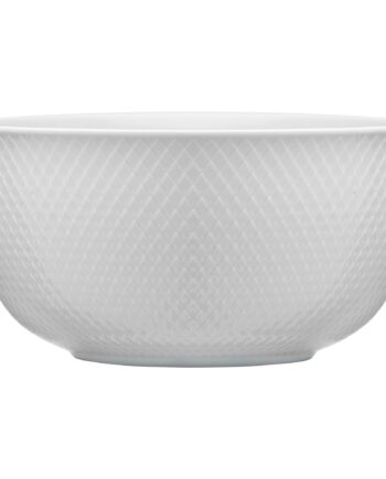 Lyngby Porcelæn Rhombe Serveringsskål  Hvid  17   Cm