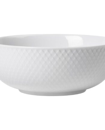 Lyngby Porcelæn Rhombe Skål ø15   Cm  Hvid
