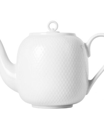 Lyngby Porcelæn Rhombe Tekande     Liter  Hvid