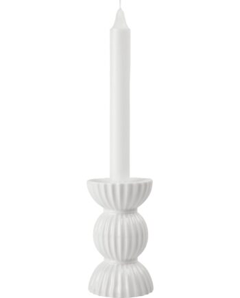 Lyngby Porcelæn Tura Fyrfadslysestage 14 Cm  Hvid