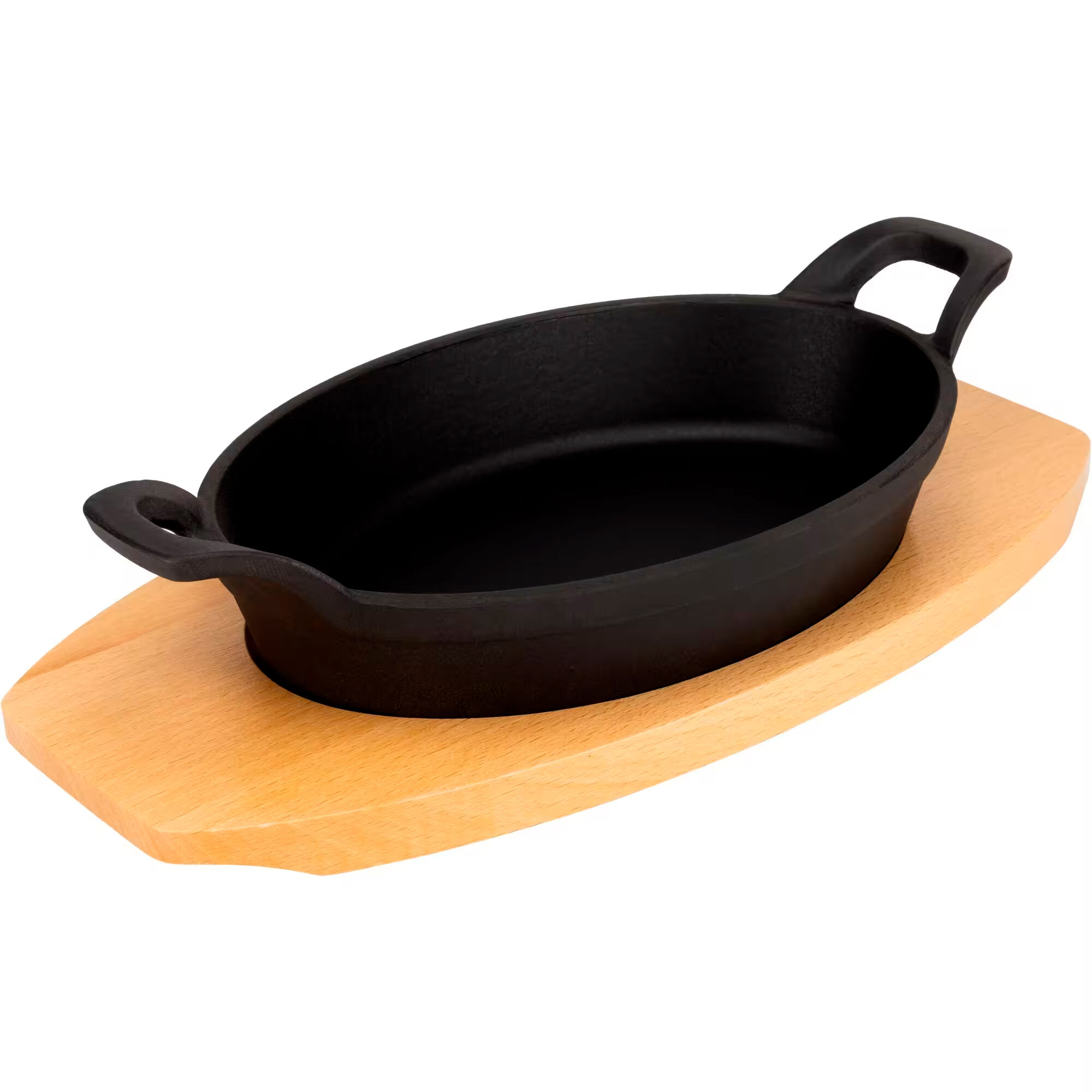 Mareld  Oval Gjutjärnspanna 22 Cm  Underlägg   Trä