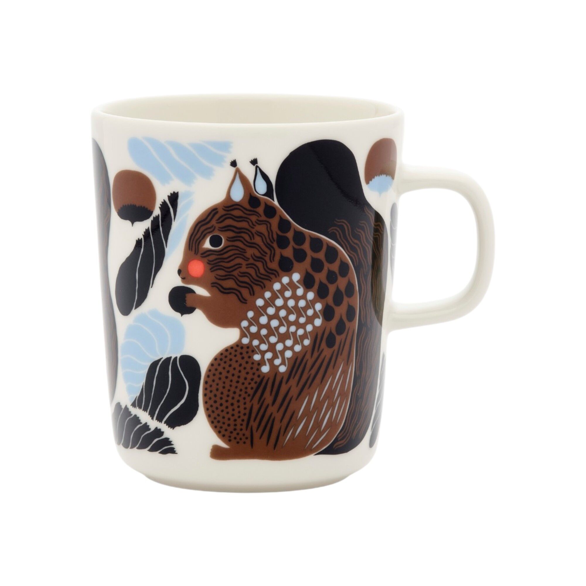 Marimekko Kurre Krus     Dl  Hvid Brun Sort Lyseblå