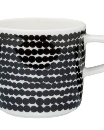 Marimekko Oiva Kaffekop   Dl  Siirtolapuutarha  Hvid Sort