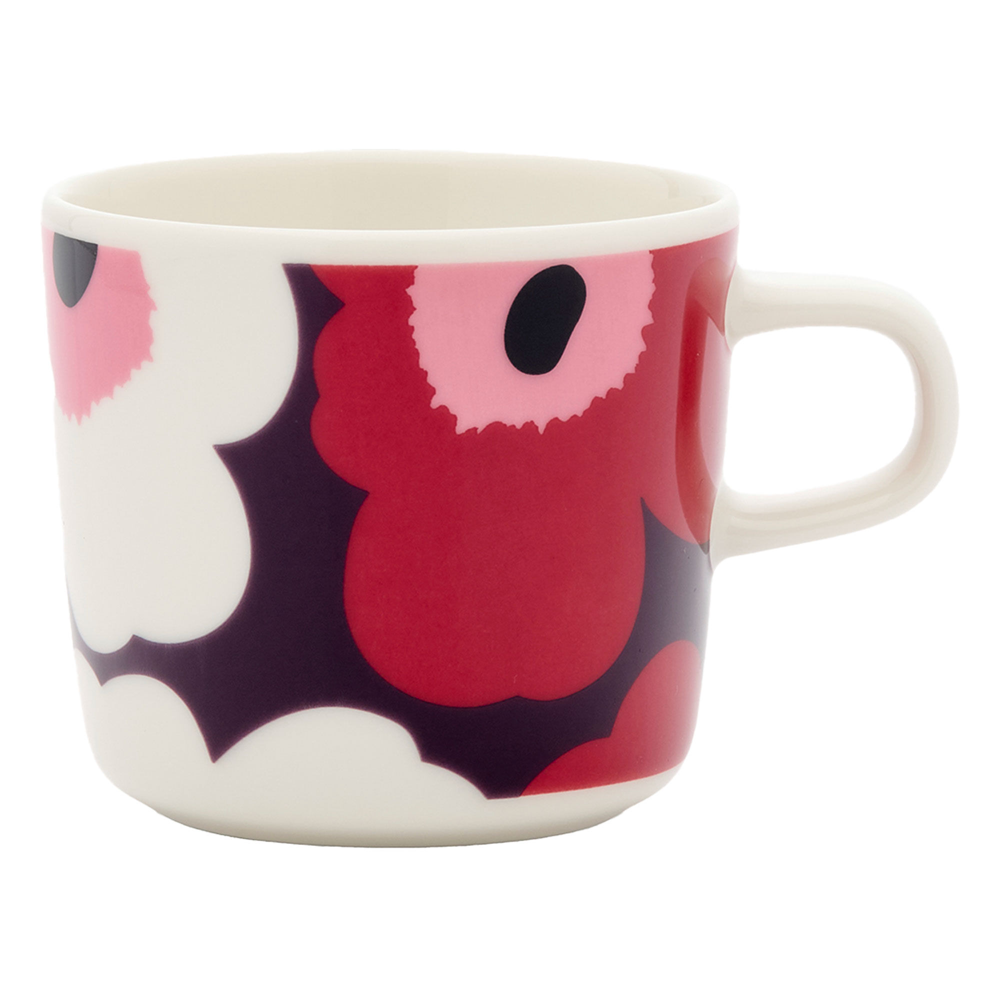 Marimekko Oiva Unikko Kaffekop   Dl  Cranberry Pink