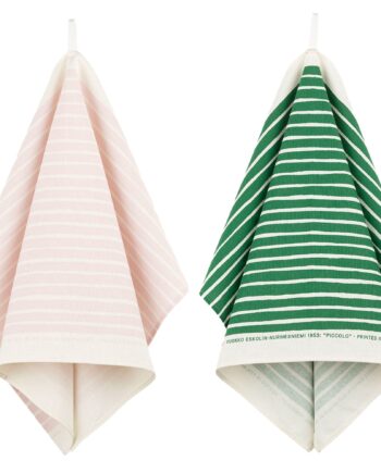 Marimekko Piccolo Viskestykke   Stk  Hvid Grøn Lyserød