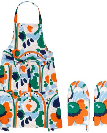 Marimekko Pieni Karuselli Ovnhandsker Og Forklæde    Dele